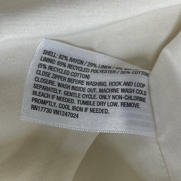 Future Collective Dress Linen Blend Cream Size 24 - Picture 9 of 13